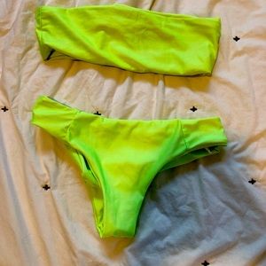 Neon Lime Green Swimsuit